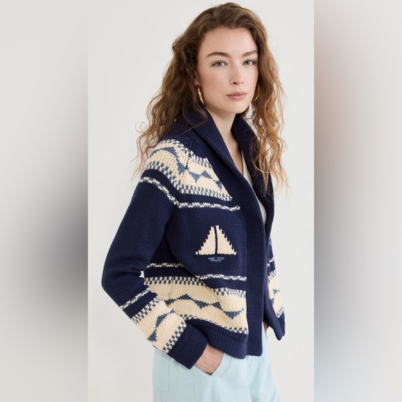 THE GREAT. The Sailboat Lodge Cardigan, Size 1! - Picture 3 of 6